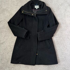 Cole Haan Elegant Black Trench Coat